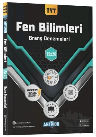 TYT Fen Bilimleri 15x20 Branş Denemeleri – Kolektif – Antikor Yayınları kitap kapağı