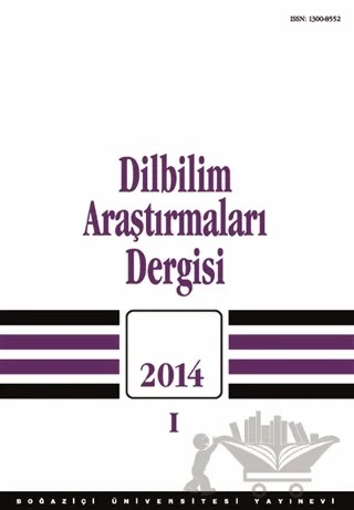 Dilbilim Araştırmaları Dergisi: 2014 / 1 – Boğaziçi Üniversitesi Yayınevi kitap kapağı