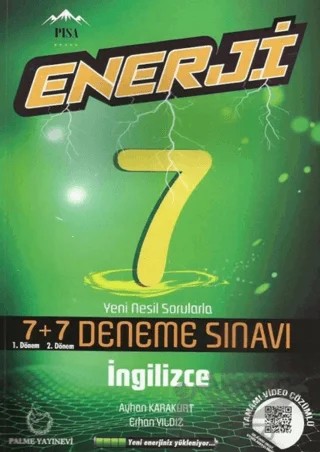 7. Sınıf İngilizce Enerji 7+7 Deneme Sınavı – Ayhan Karakurt, Erhan Yıldız – Palme Yayınları kitap kapağı