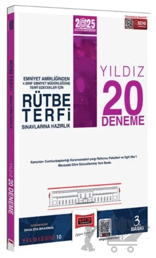 2025 Rütbe Terfi Sınavlarına Hazırlık Yıldız 20 Deneme – İrfan Ziya İbrahimgil – Yargı Yayınevi kitap kapağı