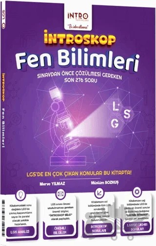 8. Sınıf LGS Fen Bilimleri İntroskop Soru Bankası – Merve Yılmaz, Müslüm Bozkuş – İntro Yayınları kitap kapağı