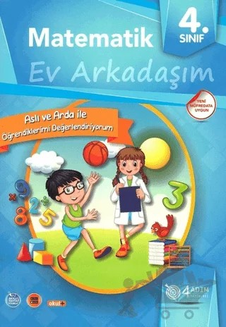 4. Sınıf Matematik - Ev Arkadaşım – Özge Akbal Üstün – 4 Adım Yayınları kitap kapağı