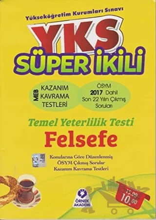 2018 YKS TYT Süper İkili Felsefe Soru Bankası – Kolektif – Örnek Akademi kitap kapağı