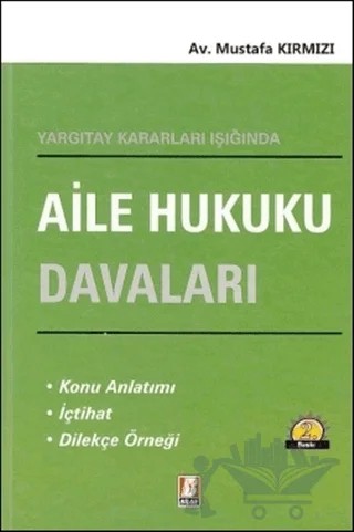 Aile Hukuku Davaları – Mustafa Kırmızı – Bilge Yayınevi kitap kapağı