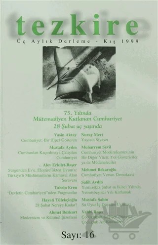 Tezkire Üç Aylık Derleme Sayı: 16 – Tezkire Dergisi kitap kapağı