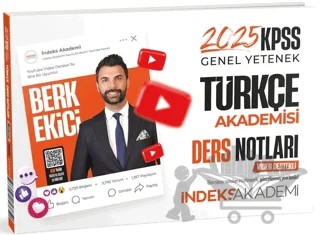 2025 KPSS Türkçe Akademisi Video Ders Notları – Berk Ekici – İndeks Akademi Yayıncılık kitap kapağı