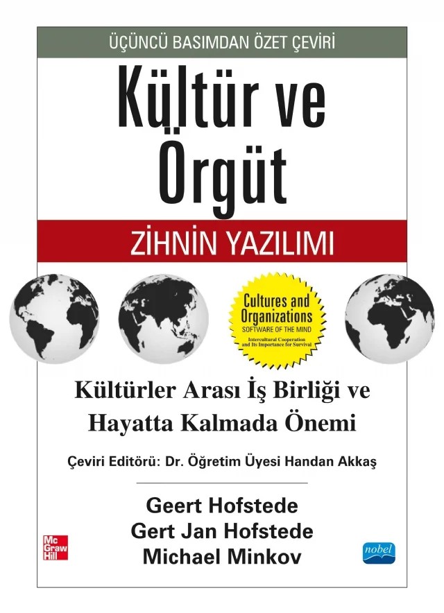 KÜLTÜR VE ÖRGÜT Zihnin Yazılımı / CULTURES AND ORGANIZATIONS Software of the Mind – Geert Hofstede, Gert Jan Hofstede, Michael Minkov – Nobel Akademik Yayıncılık kitap kapağı
