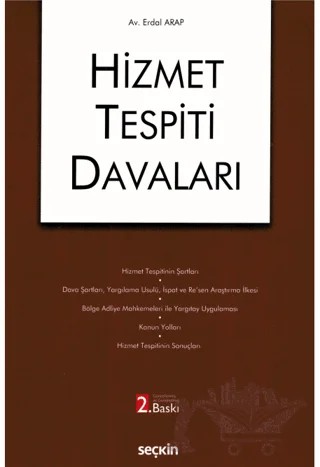 Hizmet Tespiti Davaları – Erdal Arap – Seçkin Yayıncılık kitap kapağı