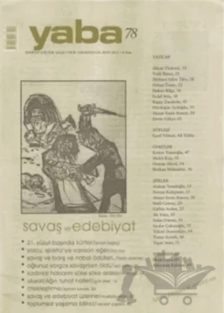 Yaba Edebiyat Dergisi Sayı: 78 – Yaba Dergisi Yayınları kitap kapağı