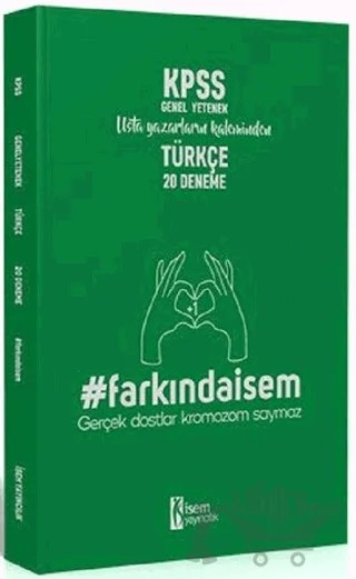 2020 KPSS Farkındaİsem Genel Kültür Türkçe 20 Deneme – Kolektif – İSEM Yayıncılık kitap kapağı