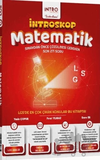 8. Sınıf LGS Matematik İntroskop Soru Bankası – Fırat Yılmaz, Yasin Çopur – İntro Yayınları kitap kapağı