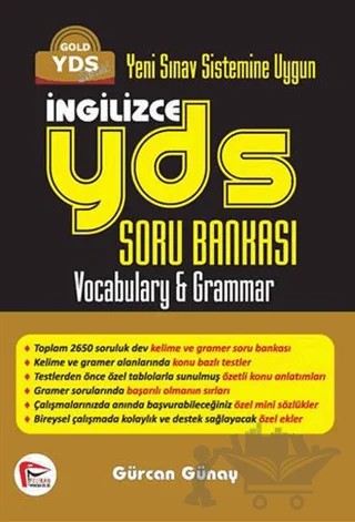 İngilizce YDS Soru Bankası - Vocabulary & Grammar – Gürcan Günay – Pelikan Tıp Teknik Yayıncılık kitap kapağı