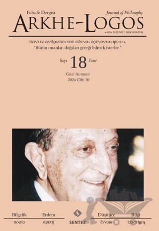Arkhe-Logos Felsefe Dergisi Sayı: 18 Güz 2025 – Arkhe - Logos Dergisi kitap kapağı