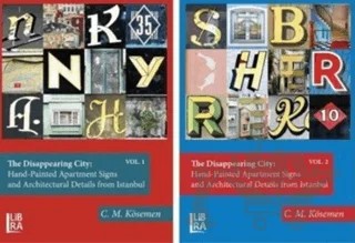 The Disappearing City: Hand-Painted Apartment Signs and Architectural Details from Istanbul ( Vol: 1-2) – C. M. Kösemen – Libra Yayınları kitap kapağı