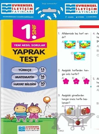 1. Sınıf Tüm Dersler Yaprak Testler – Kolektif – Evrensel İletişim Yayınları kitap kapağı