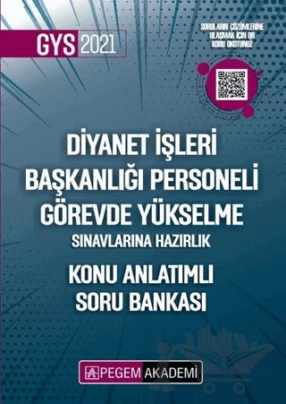 2021 Diyanet İşleri Başkanlığı Personeli Görevde Yükselme Sınavlarına Hazırlık Konu Anlatımlı Soru Bankası – Kolektif – Pegem Akademi Yayıncılık kitap kapağı