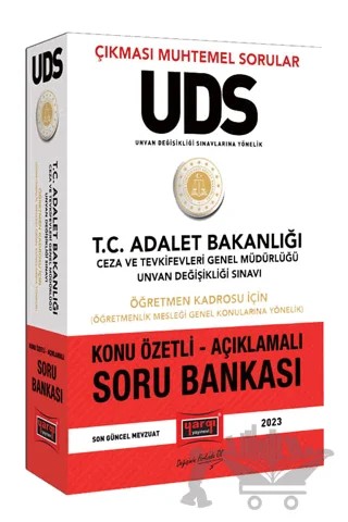 Yargı Yayınları 2023 Adalet Bakanlığı Ceza ve Tevkifevleri Genel Müdürlüğü UDS Öğretmen Kadrosu İçin Öğretmenlik Mesleği Genel Konulara Yönelik Konu Özetli Açıklamalı Soru Bankası – Kolektif – Yargı Yayınevi kitap kapağı