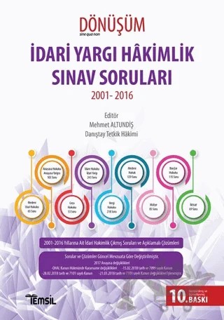 Dönüşüm İdari Yargı Hakimlik Sınav Soruları – Mehmet Altundiş, S. Mehmet Yıldırım – Temsil Kitap kitap kapağı