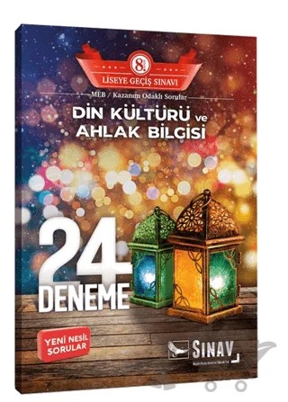 8. Sınıf Din Kültürü ve Ahlak Bilgisi 24 Deneme – Kolektif – Sınav Yayınları kitap kapağı