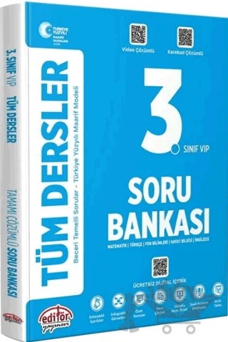 3. Sınıf Tüm Dersler Maarif Model Soru Bankası – Kolektif – Editör Yayınevi kitap kapağı