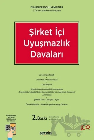 Şirket İçi Uyuşmazlık Davaları – Filiz Berberoğlu Yenipınar – Seçkin Yayıncılık kitap kapağı