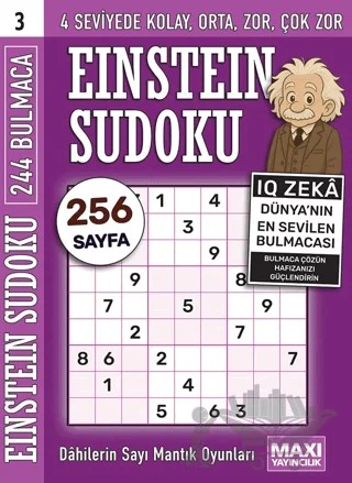 Einstein Sudoku 3 – Bertan Kodamanoğlu – Maxi Yayıncılık kitap kapağı