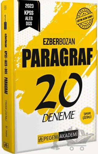 KPSS ALES DGS Ezberbozan Paragraf 20 Deneme – Kolektif – Pegem Akademi Yayıncılık kitap kapağı