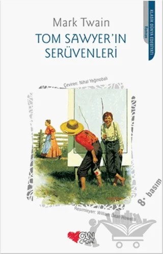 Tom Sawyer’in Serüvenleri – Mark Twaın – Can Çocuk Yayınları kitap kapağı