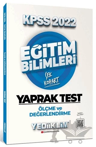 2022 KPSS Eğitim Bilimleri Ölçme ve Değerlendirme Çek Kopart Yaprak Test – Kolektif – Yediiklim Yayınları kitap kapağı