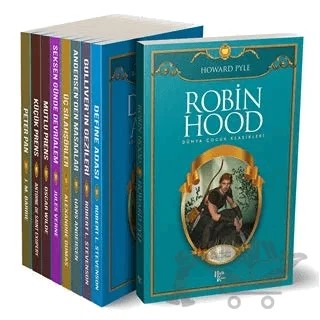 Dünya Çocuk Klasikleri Seti - 10 Kitap – Aesop, Alexandre Dumas, Antoine de Saint-Exupery, Hans Chrıstıan Andersen, Howard Pyle, J. M. BARRIE, Jonathan Swift, Jules Verne, Oscar Wılde, Robert Louıs Stevenson – Halk Kitabevi kitap kapağı