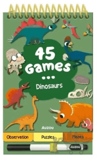 45 Games - Dinosaurs – Kolektif – Auzou Books kitap kapağı