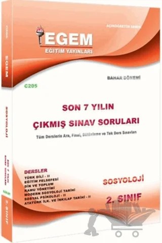 2. Sınıf Sosyoloji Çıkmış Sınav Soruları – Kolektif – Egem Eğitim Yayınları kitap kapağı