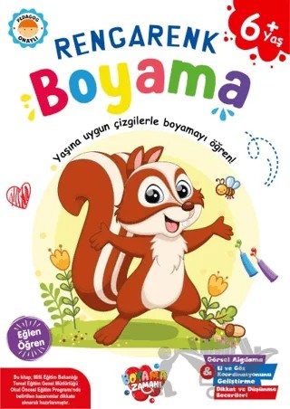 Rengarenk Boyama 6 Yaş – Kolektif – Boyama Zamanı kitap kapağı