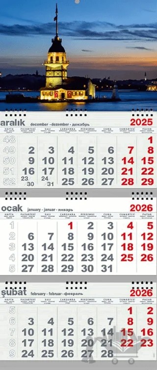 2026 Gemici Takvim - Kız Kulesi – Kolektif – Halk Kitabevi kitap kapağı
