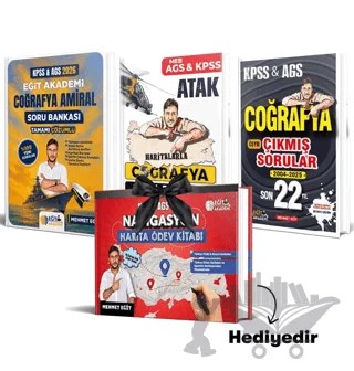 KPSS - AGS Coğrafya Tamamı Çözümlü Soru Bankası Seti – Mehmet Eğit – Eğit Akademi kitap kapağı