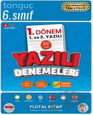 6. Sınıf Yazılı Denemeleri 1. Dönem 1 ve 2. Yazılı – Kolektif – Tonguç Akademi kitap kapağı
