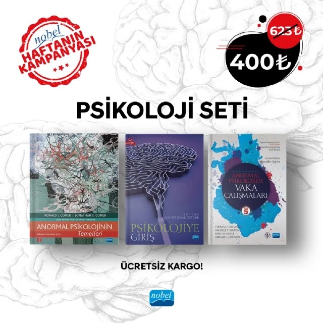 PSİKOLOJİ SETİ – Ronald J. Comer, Jonathan S. Comer, Cennet Şafak Öztürk, Thomas F. Oltmanns, Michele T. Martin, John M. Neale, Gerald C. Davison – Haftanın Kampanyası kitap kapağı