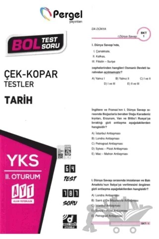 AYT Tarih Yaprak Testi – Kolektif – Pergel Yayınları kitap kapağı