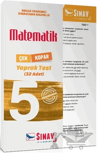 5. Sınıf Matematik Çek Kopar Yaprak Test – Kolektif – Sınav Yayınları kitap kapağı
