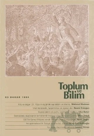 Toplum ve Bilim Sayı: 63 – Birikim Yayınları kitap kapağı