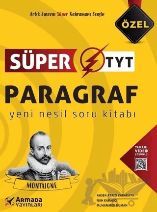 Armada YKS TYT Paragraf Süper Soru Kitabı – Ahsen Ataizi Karakaya, Nuh Kabakcı – Armada Yayınları kitap kapağı