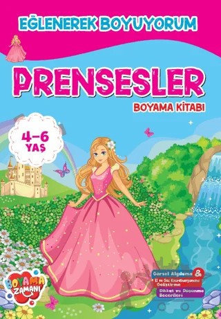 Eğlenerek Boyuyorum Prensesler – Kolektif – Boyama Zamanı kitap kapağı
