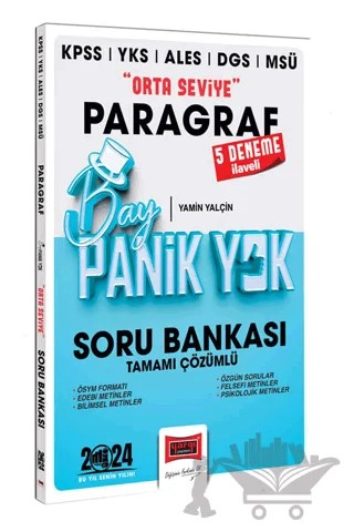 2024 KPSS YKS MSÜ Bay Panik Yok Paragraf Orta Seviye Tamamı Çözümlü Soru Bankası – Yamin Yalçın – Yargı Yayınevi kitap kapağı