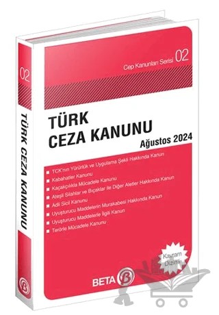 Türk Ceza Kanunu - Ağustos 2024 – Kolektif – Beta Yayınevi kitap kapağı