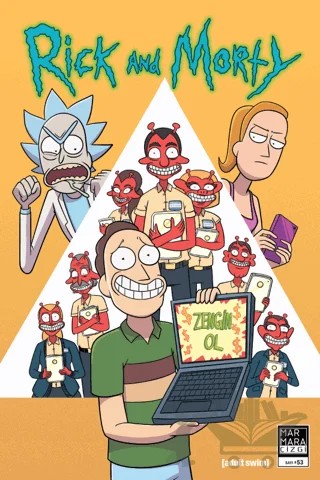 Rick and Morty 53 – Zac Gorman – Marmara Çizgi kitap kapağı