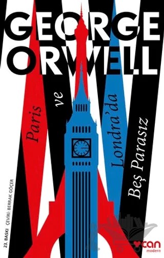 Paris ve Londra’da Beş Parasız – George Orwell – Can Yayınları kitap kapağı