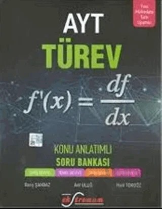 AYT Türev Konu Anlatımlı Soru Bankası – Kolektif – Ekstremum Yayınları kitap kapağı