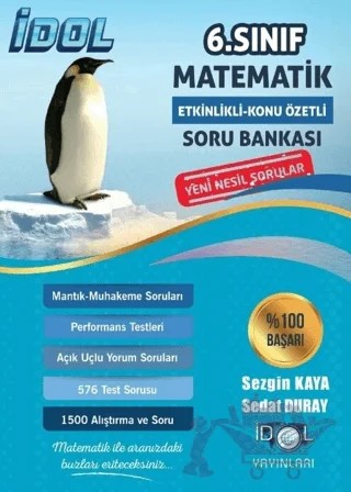 6. Sınıf Matematik Etkinlikli Konu Özetli Soru Bankası – Sezgin Kaya, Sedat Duray – İdol Yayınları kitap kapağı
