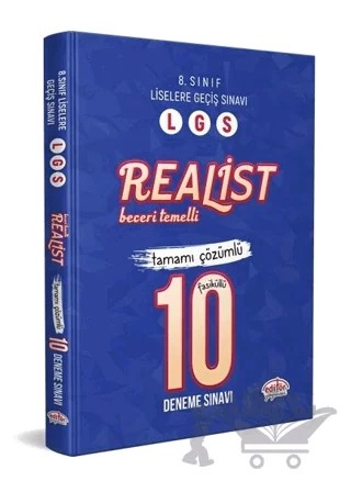LGS Realist Beceri Temelli Tamamı Çözümlü 10 Deneme Sınavı – Kolektif – Editör Yayınevi kitap kapağı