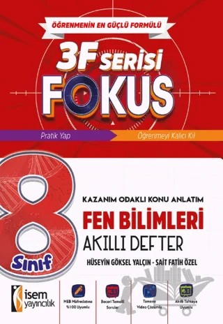 8. Sınıf Fen Bilimleri Akıllı Defter – Hüseyin Göksel Yalçın, Sait Fatih Özel – İSEM Yayıncılık kitap kapağı
